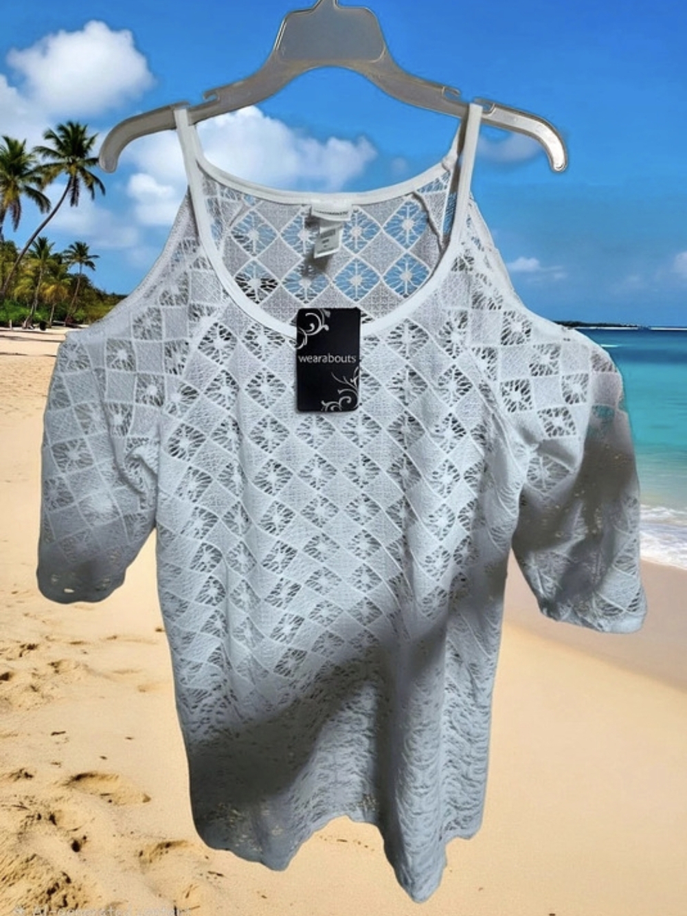Wearabouts White Geometric Lace Tunic
